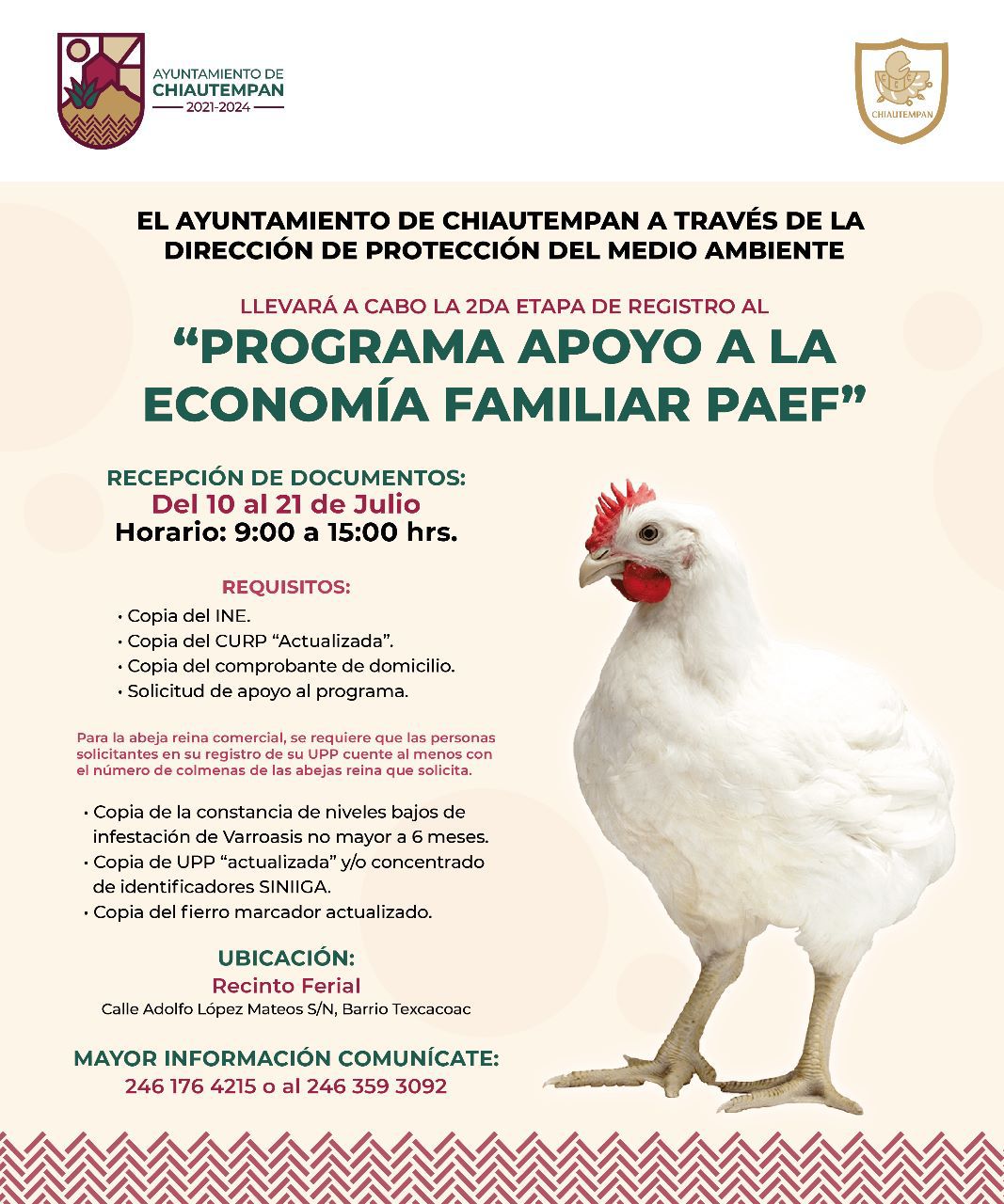 Abre Ayuntamiento de Chiautempan registro para programa de apoyo a la economía familiar